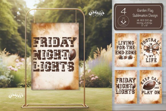 American Football Garden Flag Yard Sign