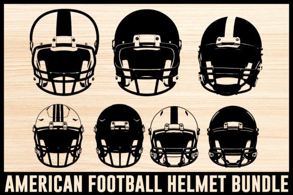 American Football Helmet Ball Bundle: Graphics & Crafts