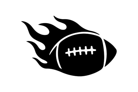 Fire American Football Silhouette Vector: Graphics & Crafts