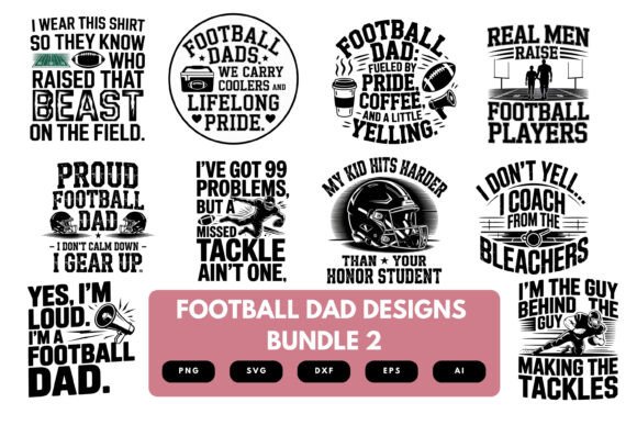 Football Dad SVG Bundle: Graphics for Crafts & Branding
