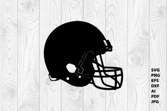 Football Helmet Silhouette Vector Design: Graphics for Crafts & Local Branding