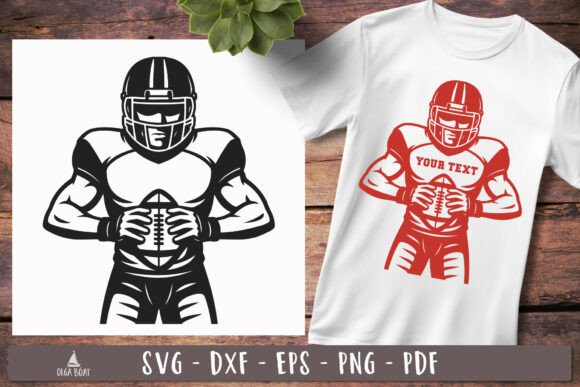 Football Player SVG Custom Design