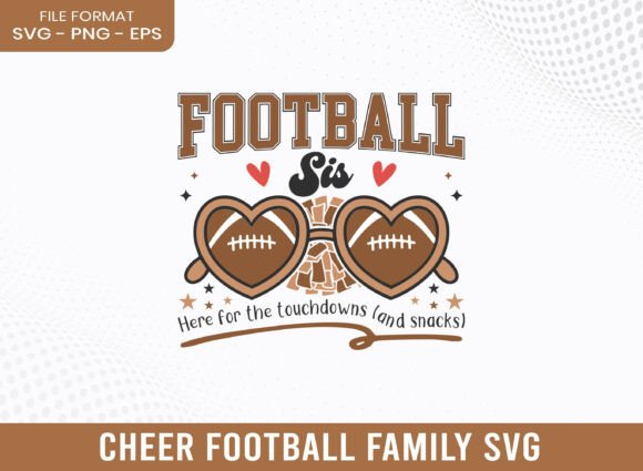 Football Sis Cheer Football Family SVG: Graphics & Crafts