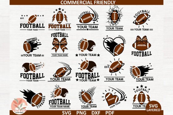 Football SVG Bundle: Graphics for Crafts & Branding