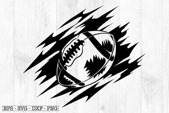 Football SVG File: Ripped Style for Crafts & Graphics