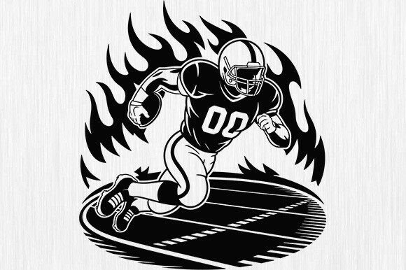 Football SVG & Half Football SVG Graphics for Crafts