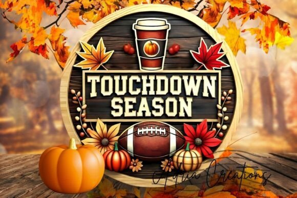 Football Touchdown Season Round Sign: Graphics & Crafts Review