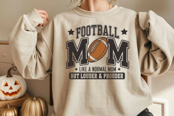 Retro Football Mom – Loud Proud Design for Crafts & Graphics