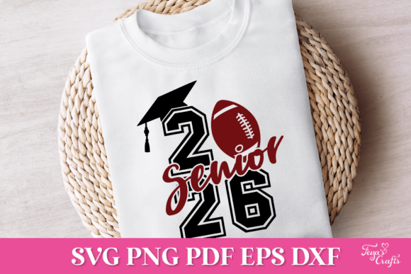 Senior 2026 Football SVG
