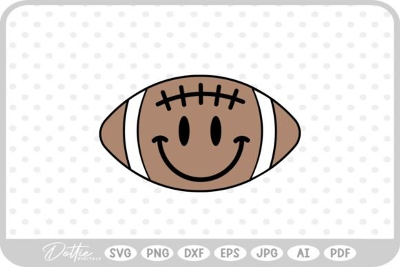 Smiling Football Big Game Graphics for Crafts