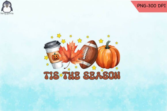 Tis the Season Football Coffee PNG